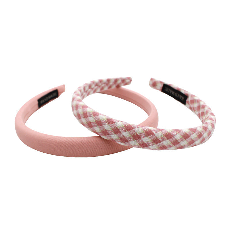 Wholesale Solid Color Plaid Series Versatile Headband